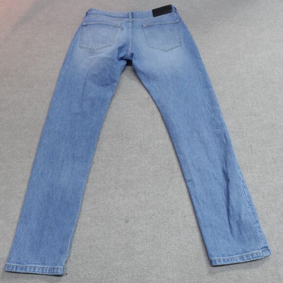 Buck Mason Jeans 34 x 32 Blue Straight Button Fly - Picture 10 of 11